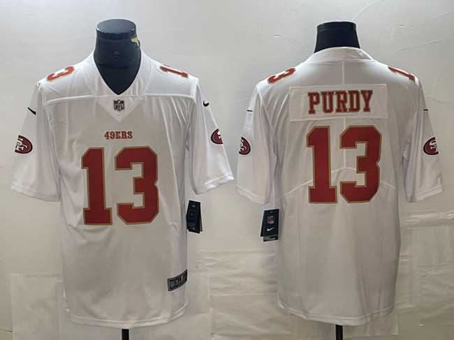 Men%27s San Francisco 49ers #13 Brock Purdy White Vapor Untouchable Limited Stitched Jersey